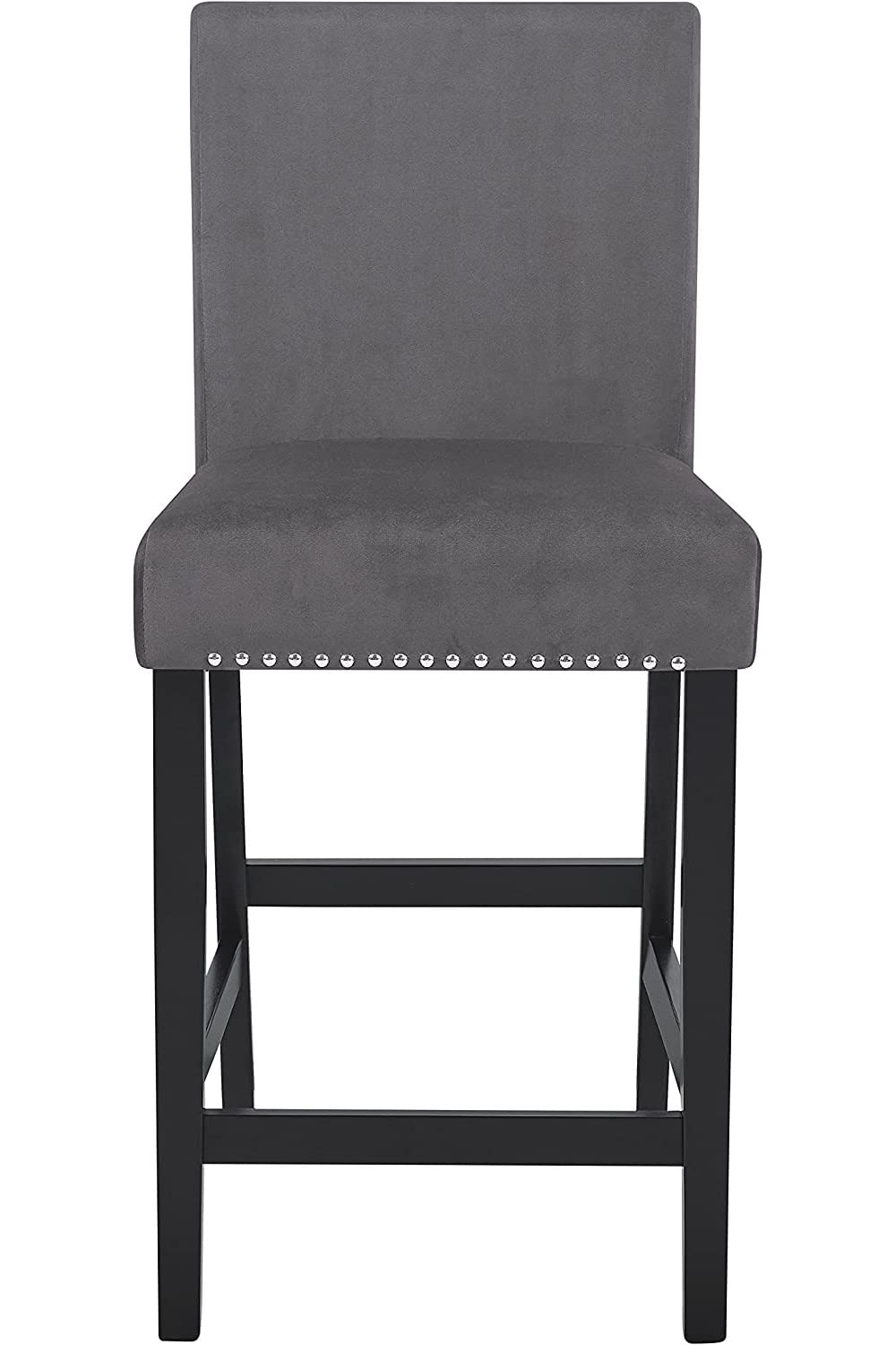 Ensemble de salle à manger Celeste 5 pièces de New Classic Furniture (collection 2025) : table ronde imitation marbre et 4 chaises. Diamètre : 107 cm (42 pouces). Couleur : gris.