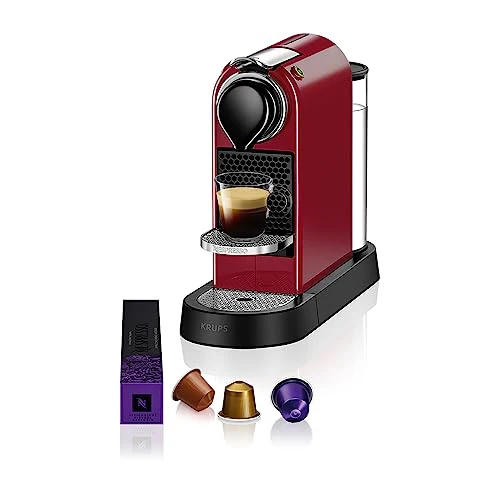 Machine à café à capsules Krups Nespresso Pixie (nouveau design 2025) | Espresso et Lungo | Style industriel | Faible consommation d'énergie | Arrêt automatique | Plateau réglable | Capsules recyclables | Modèle XN306T