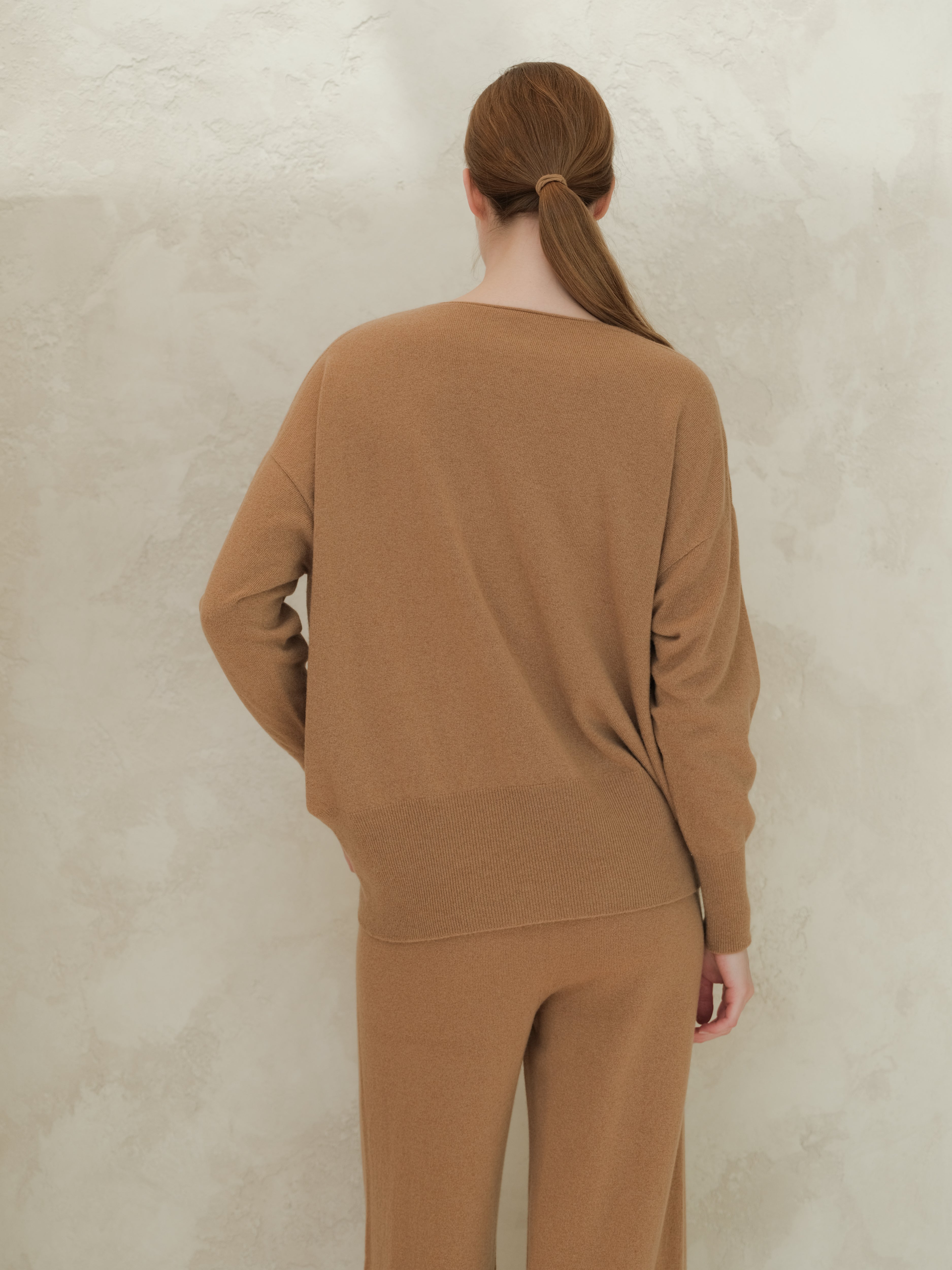 Wool & Cashmere Mix Maxi V-Neck Sweater