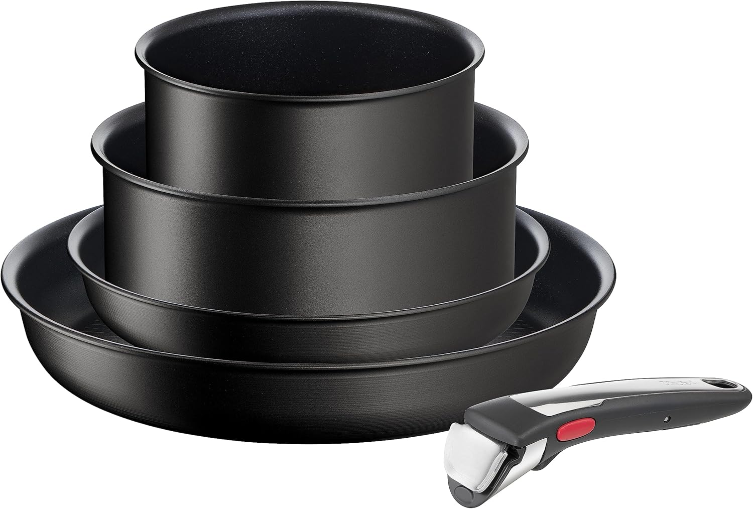 Tefal Ingenio Unlimited On – 3er-Set Töpfe (16/18/20 cm) + abnehmbarer Griff | Induktionsgeeignet, antihaftbeschichtet, mit Titanbeschichtung, Thermo-Signal, PFOA-frei, spülmaschinen- und ofenfest