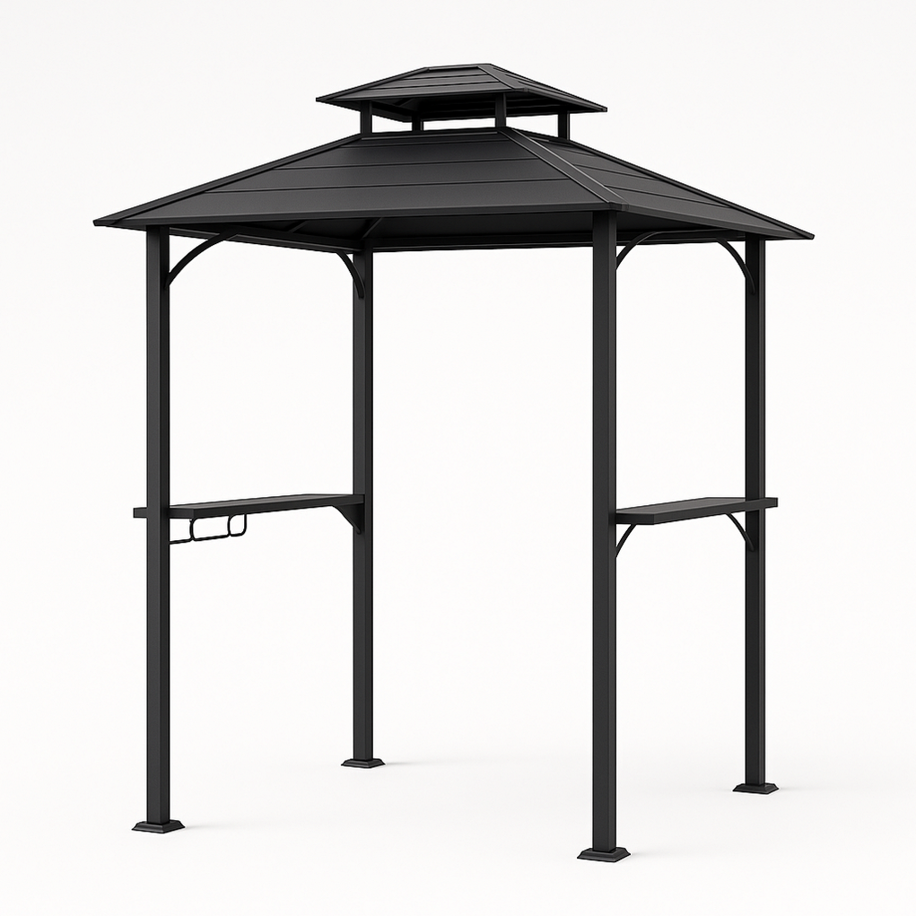 Abri barbecue 220x200x250 noir OkOqtjf409oJ