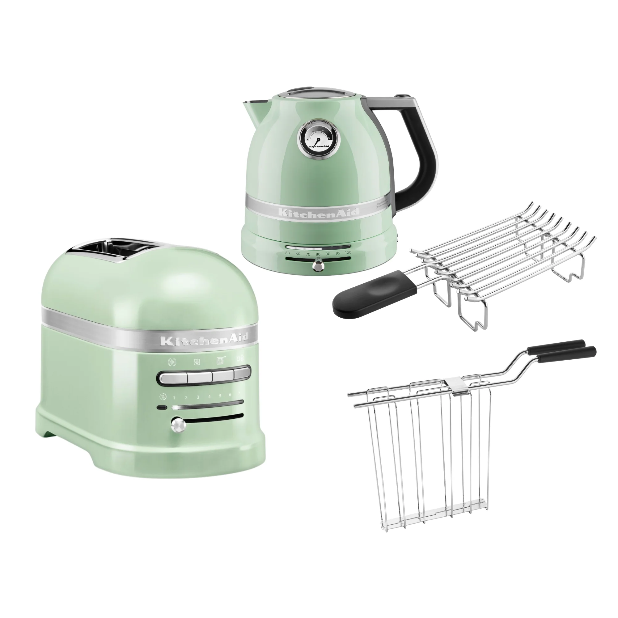 KitchenAid Artisan Frühstücksset 2025 mit Wasserkocher 5KEK1522, 2-Schlitz-Toaster 5KMT2204 und Brötchenhalter