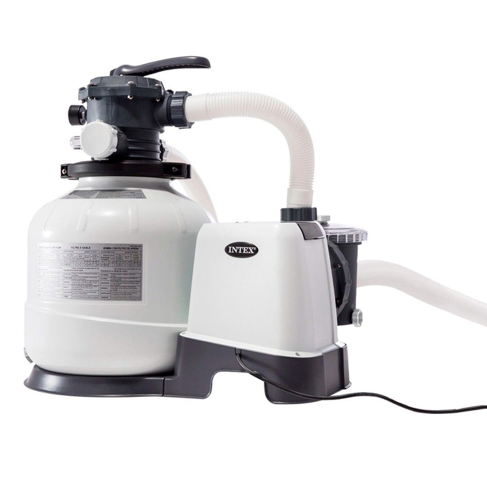 Piscine tubulaire rectangulaire amovible en PVC Intex 975 x 488 x 132 cm Gris foncé avec purificateur