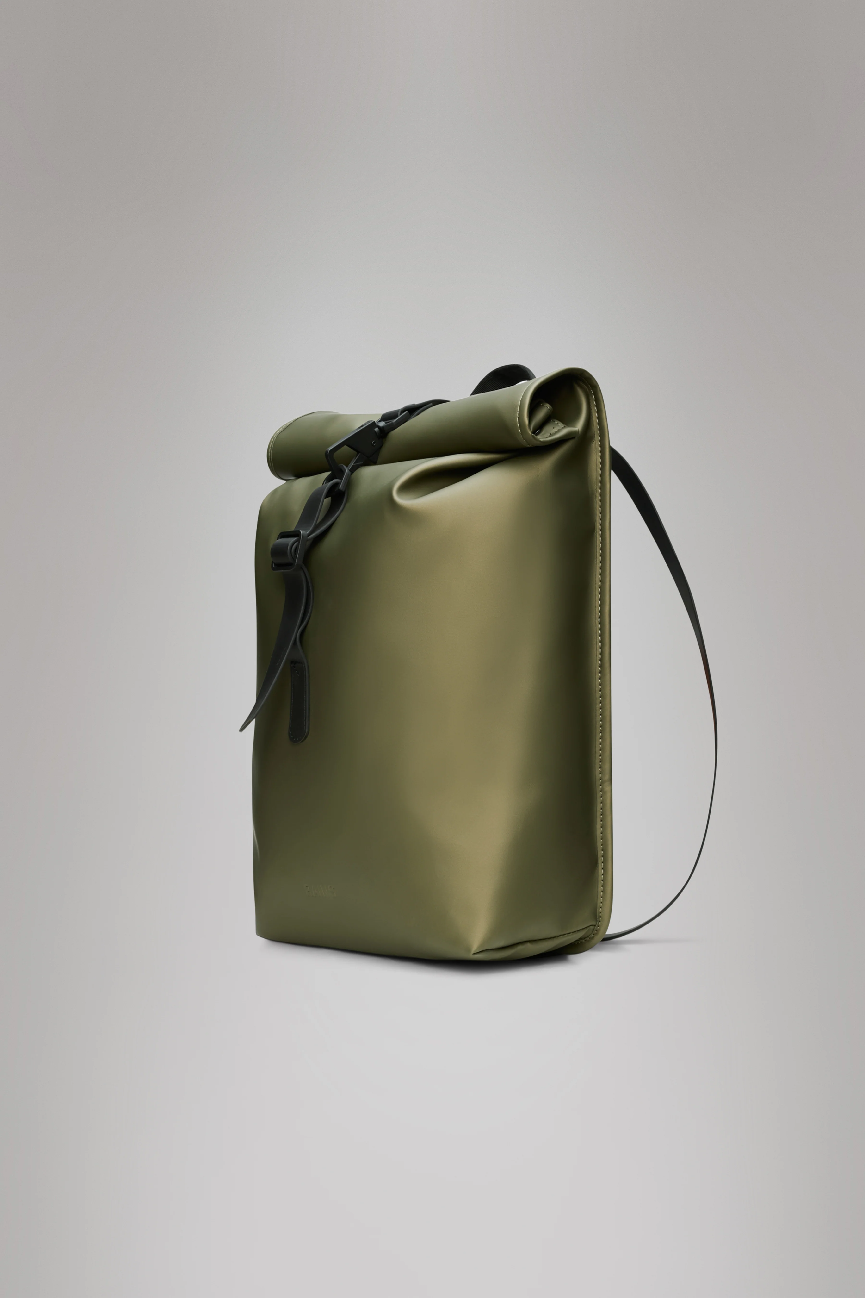 2025 Rolltop Rucksack Mini – Kompakt og vandtæt urban rygsæk med karabinhagelukning – PU-stof – Ideel til daglig pendling