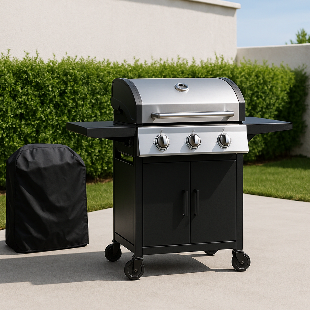 Barbecue à gaz 110x60x130 cm acier noir YXQMPyy357ey