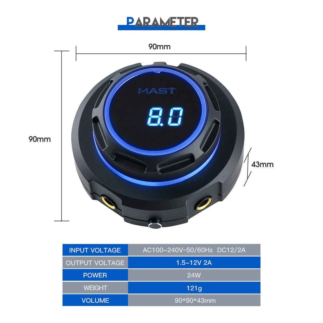 Mast Tour Tattoo-Maschinen-Set mit Tour Pen Rotationsmaschine und Halo Netzteil