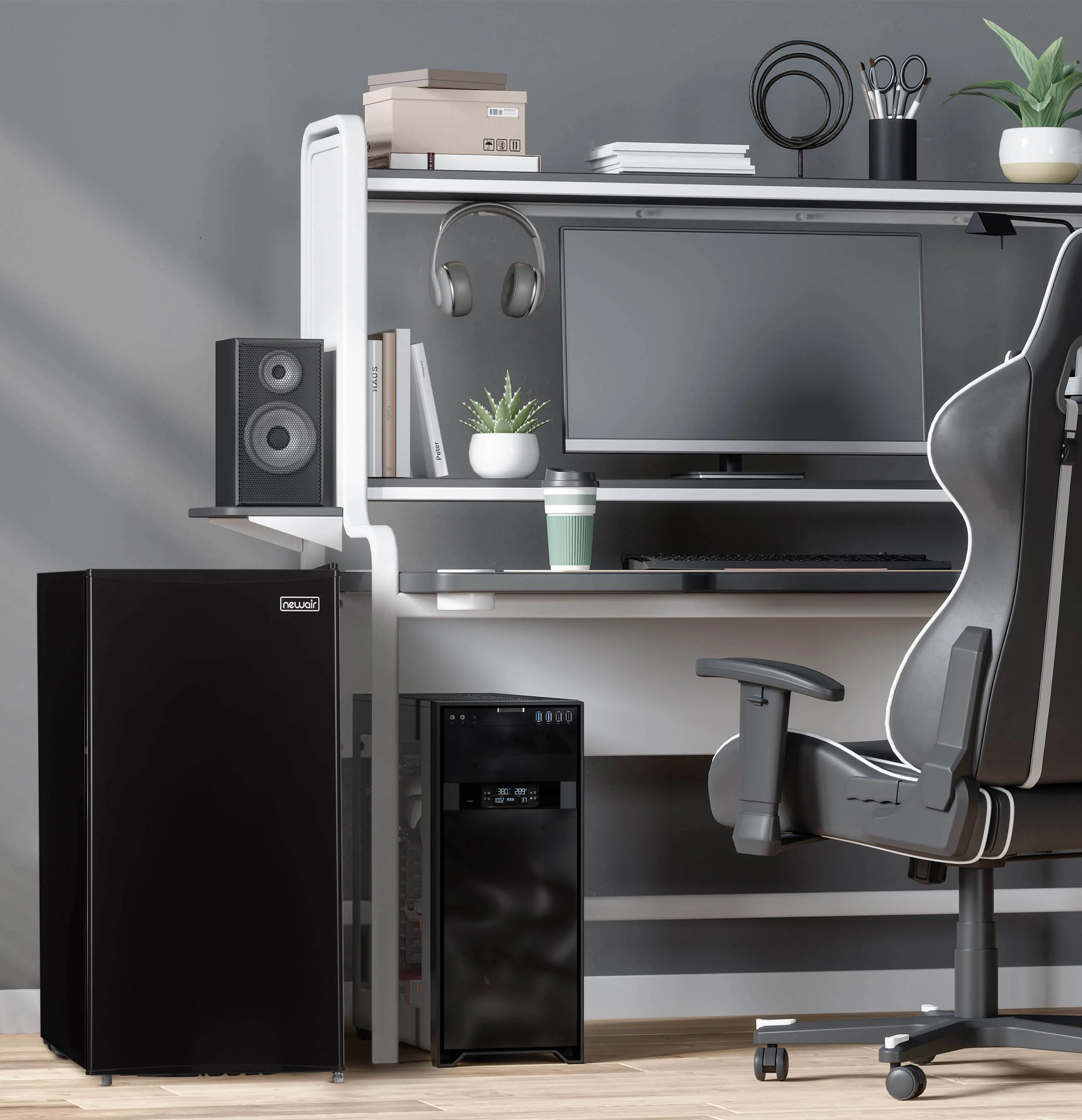 Réfrigérateur compact Newair® 2025 avec congélateur. 3,3 pieds cubes – Noir