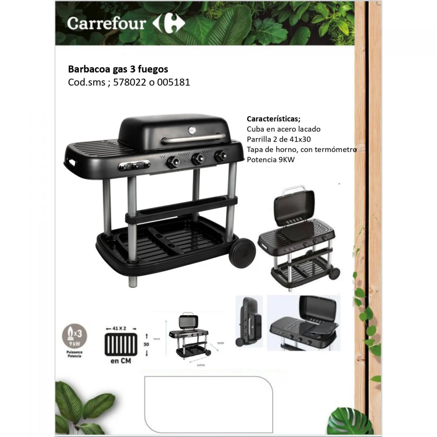 Hyba 3-Flammen-Gasgrill