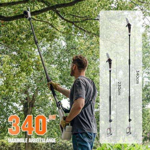 2025 Litheli U20 20V Akku-Teleskopkettensäge (ohne Akku)