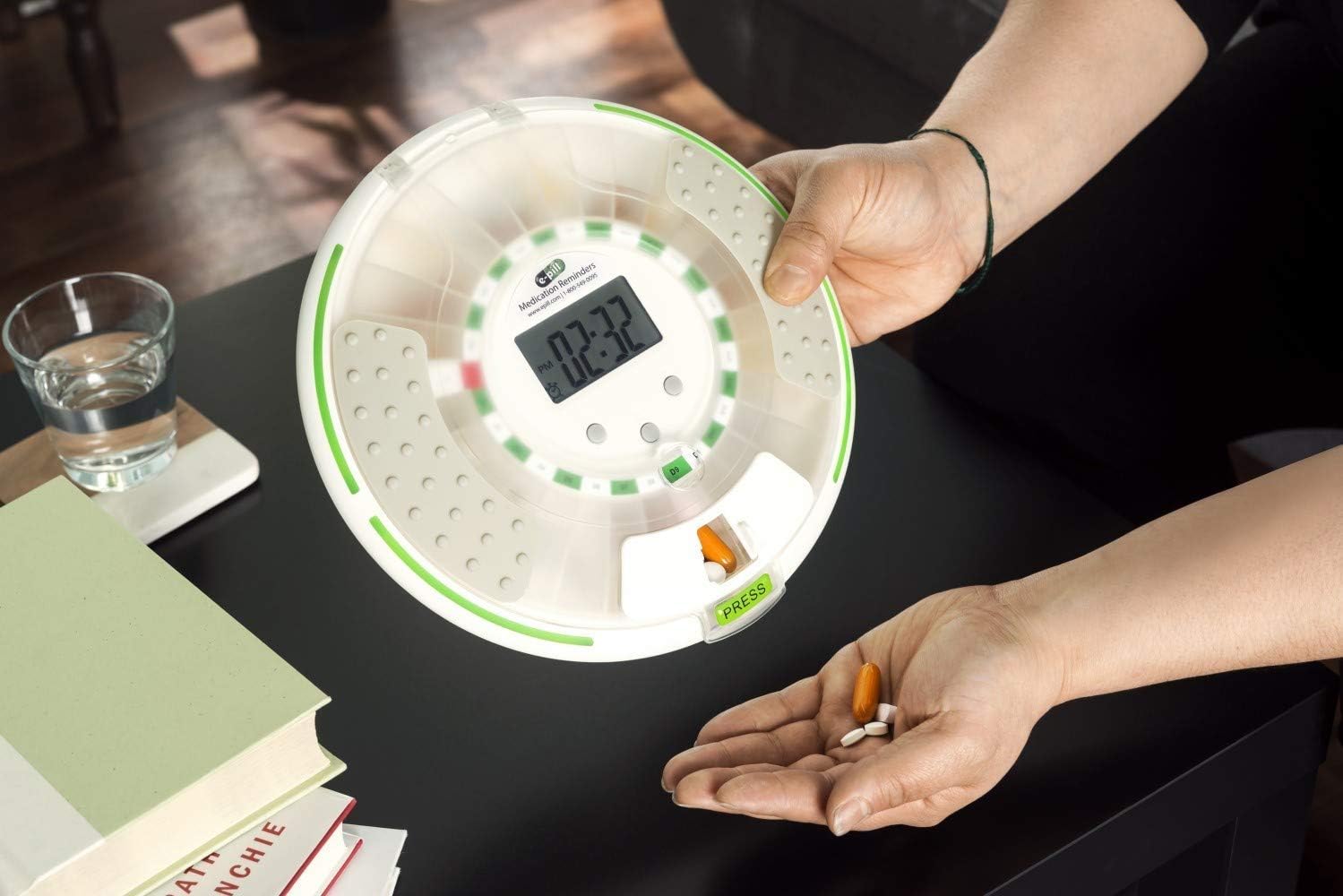 e-Pill Voice – Automatischer Pillenspender mit Schloss – Freundliche Sprachausgabe