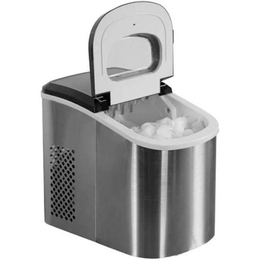 27 Pfund schwerer, tragbarer Tisch-Eiswürfelbereiter aus Edelstahl
