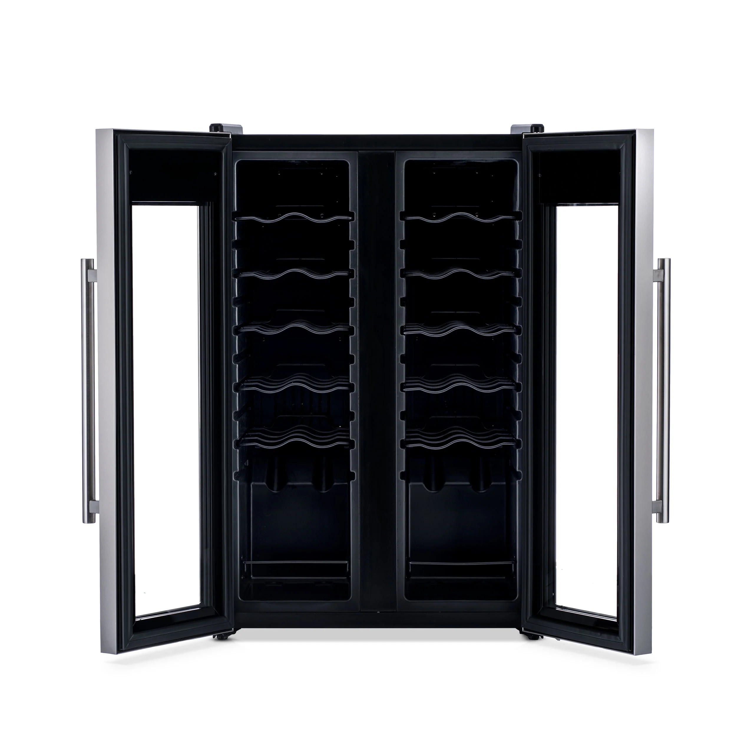 2025 Newair® Fritstående vinkøleskab i rustfrit stål – 24 flasker – 20 med dobbelt zone