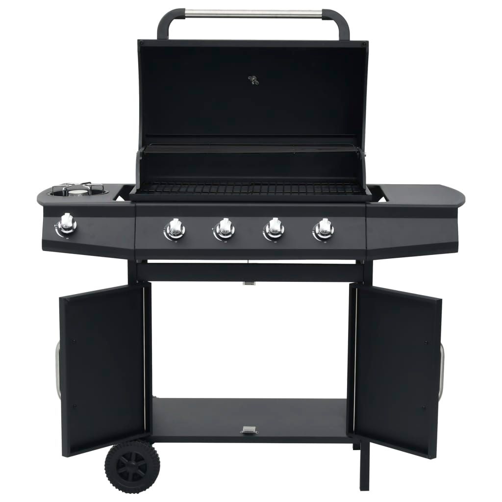 Vidaxl Gasgrill mit 4+1 Brennern, Schwarz