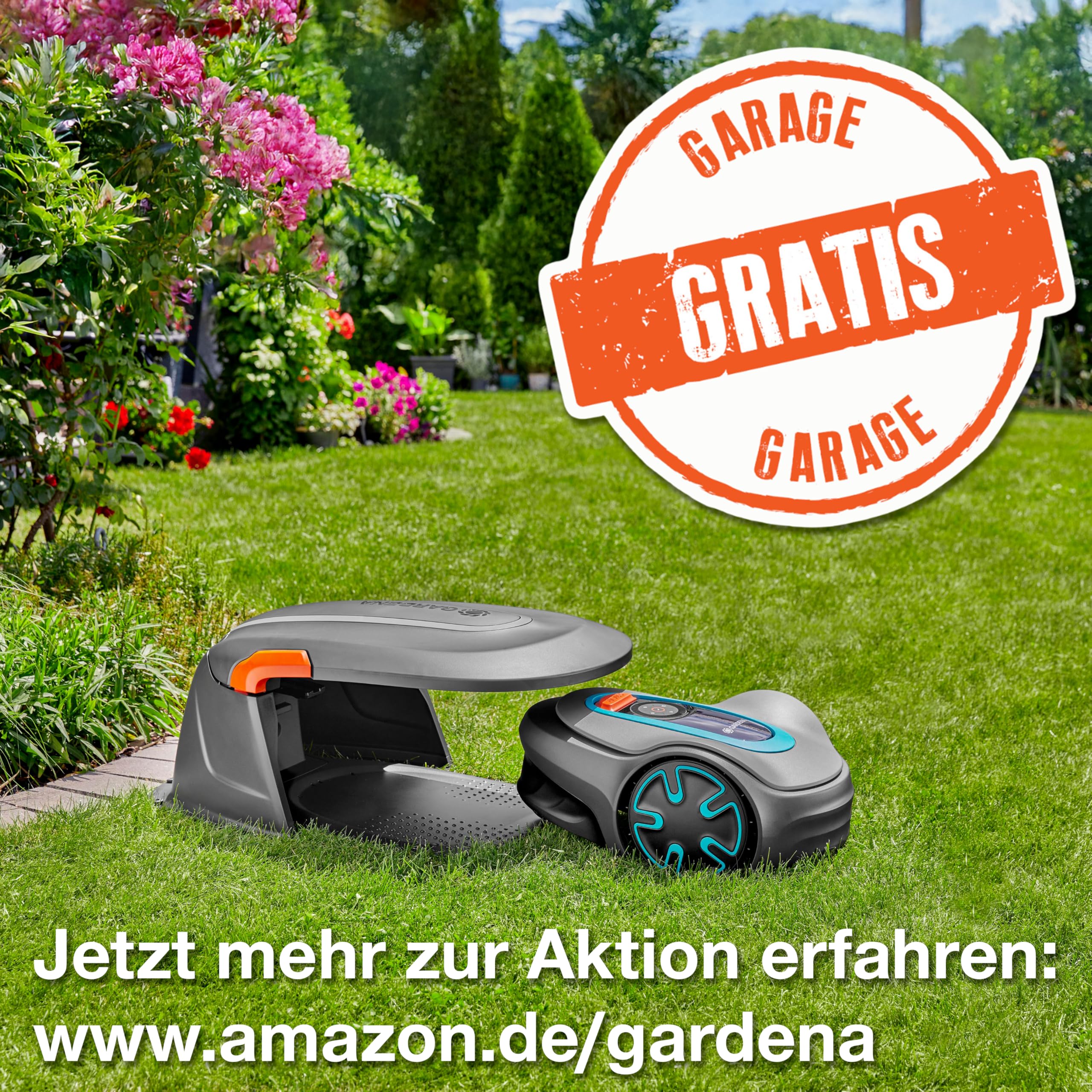 Gardena SILENO Mähroboter (ab 2025), Mindestgröße 350 m²: Intelligenter Rasenmäher mit optimaler Konnektivität. Programmierbar über die Gardena Bluetooth-App (15208-47).