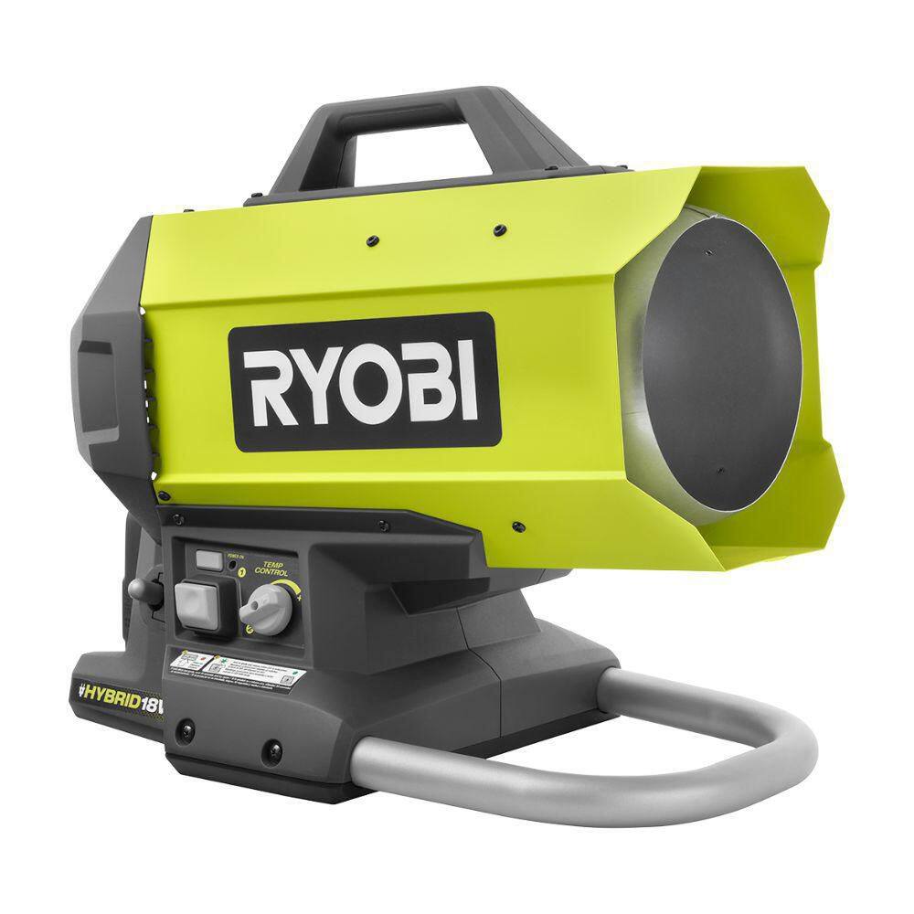2025 RYOBI ONE+ 18V batteridrevet propangas-hybridvarmer (kun værktøj)