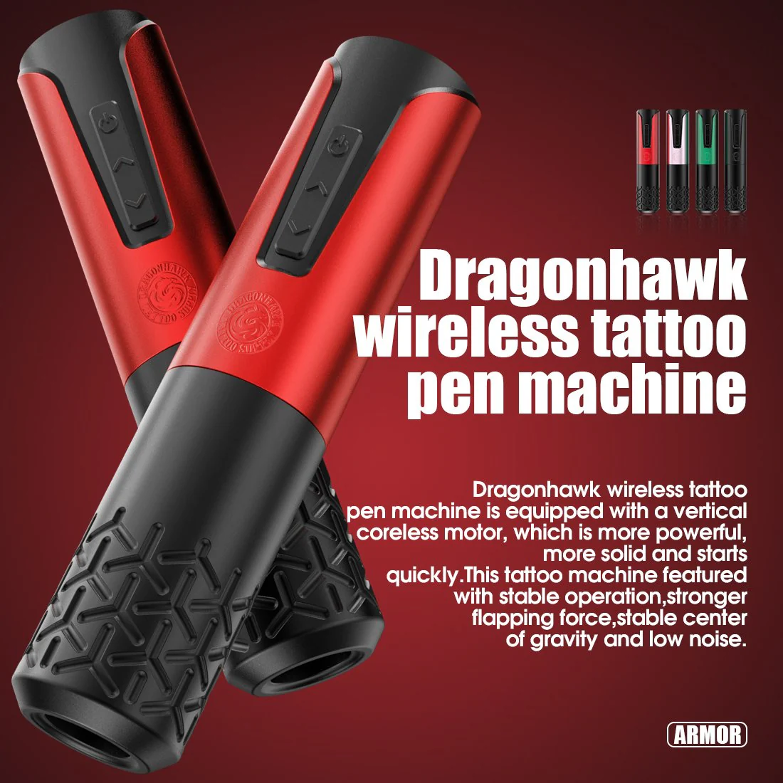 Dragonhawk Akku-Tätowiermaschine mit austauschbaren Batterien