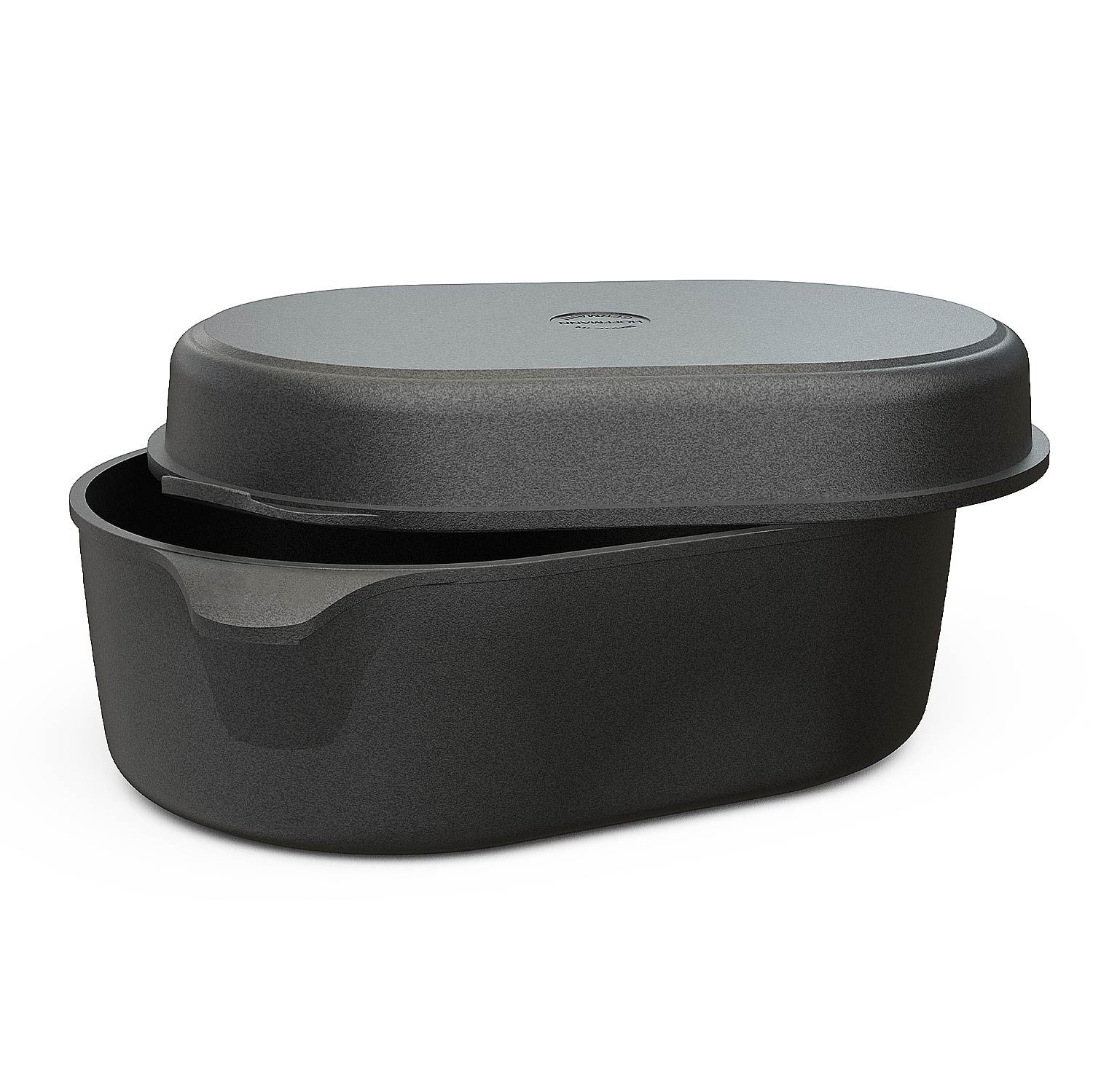 Plat à rôtir 2 en 1 grand format 2025 - 39,2 x 26,3 cm avec couvercle inclus