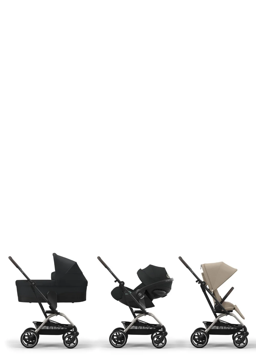 2025 Eezy S Twist+2 Klapvogn Taupe/Mandelbeige