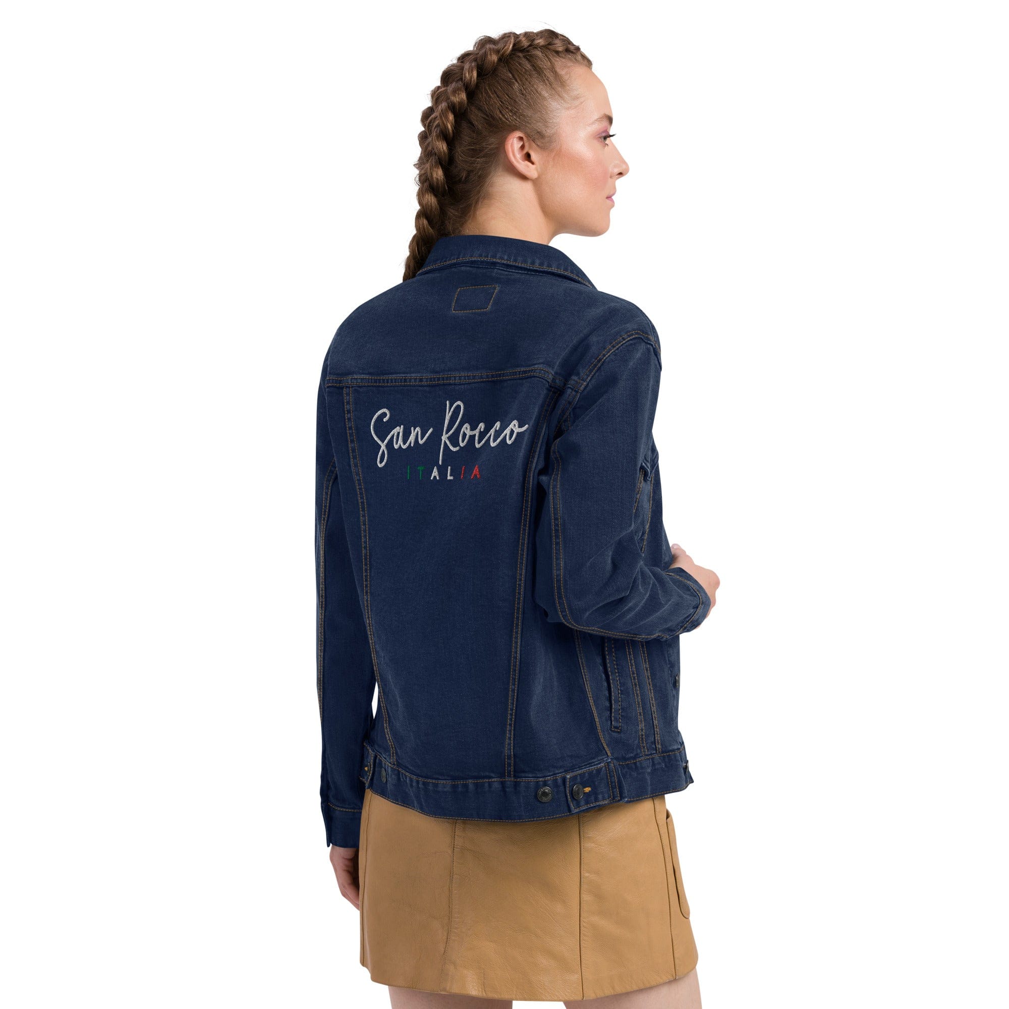 San Rocco Italia embroidered denim jacket - unisex