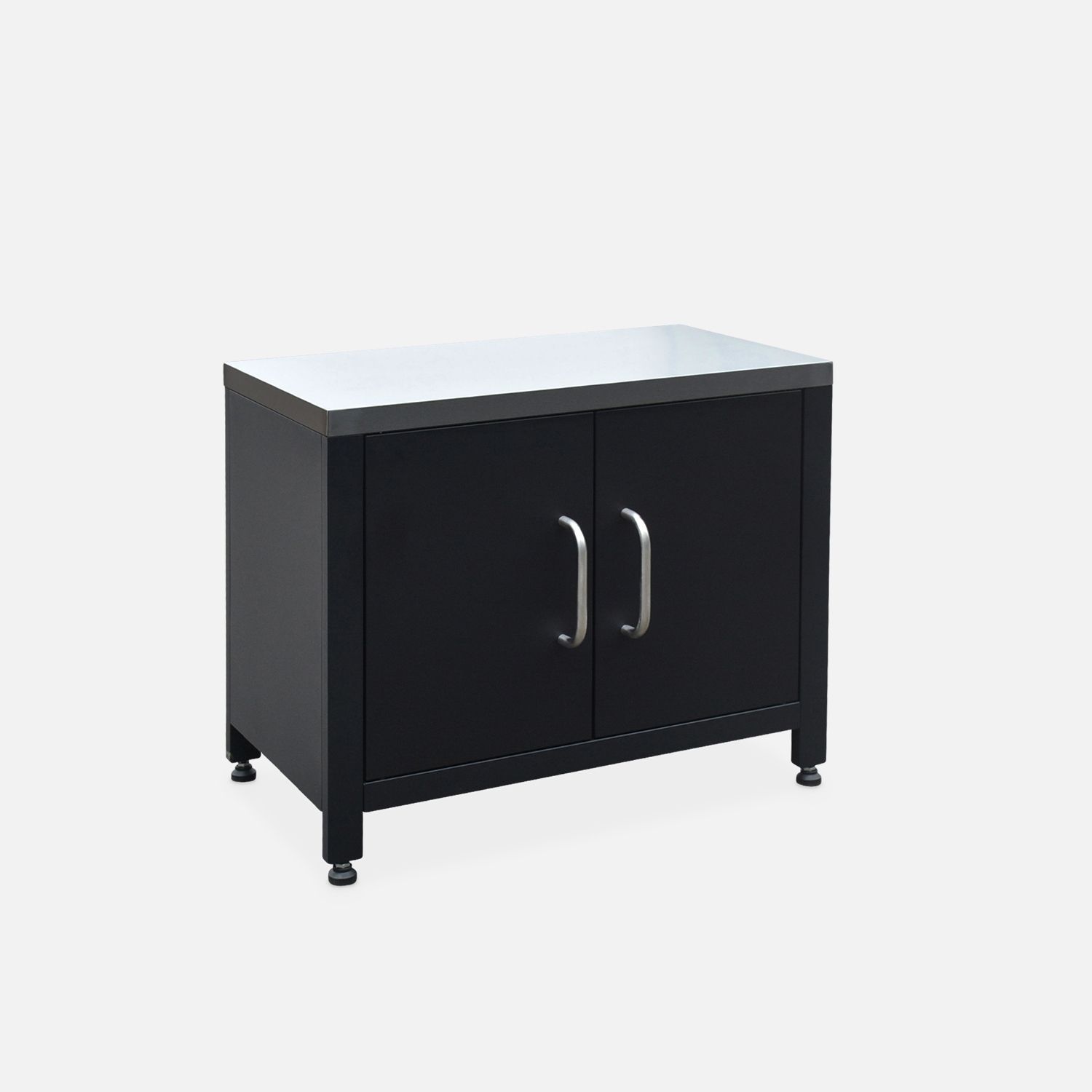 Cuisine d'extérieur en acier, 80 cm, noir