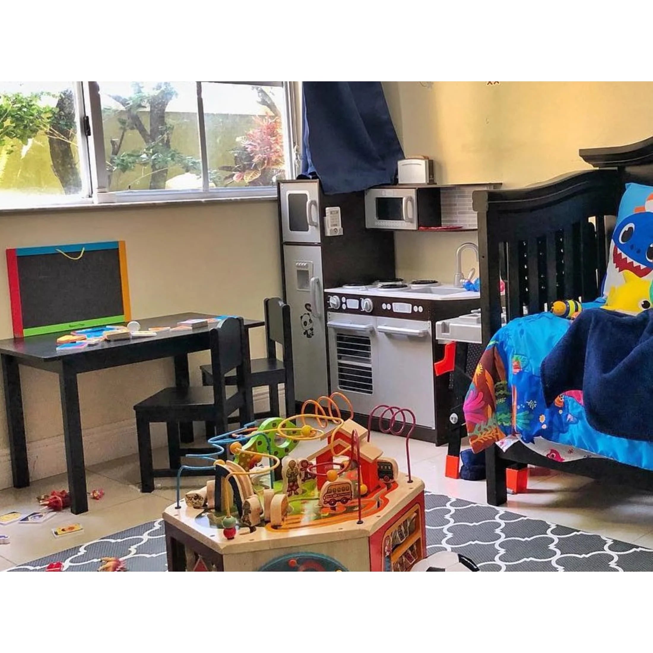 Cuisine enfant en bois KidKraft Uptown Espresso avec 30 aliments pour enfants