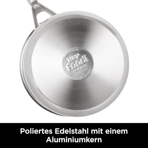 2025 Ninja Foodi MAX Dual Zone Airfryer. 9,5 L kobber/sort. AF400EUCP + Ninja StaySharp hvidt knivsæt. K62006EUWH + Ninja Foodi ZEROSTICK 28 cm stegepande i rustfrit stål. C60028EU