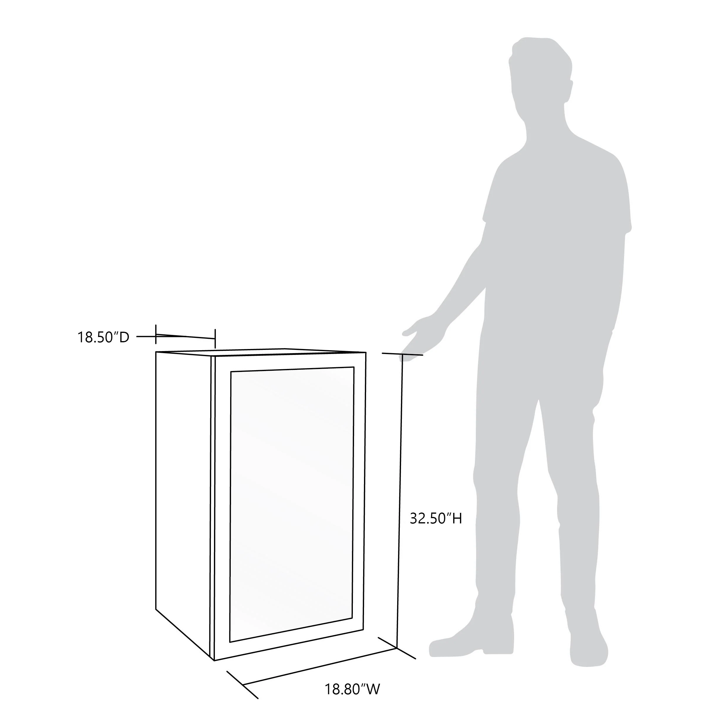 2025 Newair® Freistehender Getränkekühlschrank Schwarz - 126 Dosen - 18,8