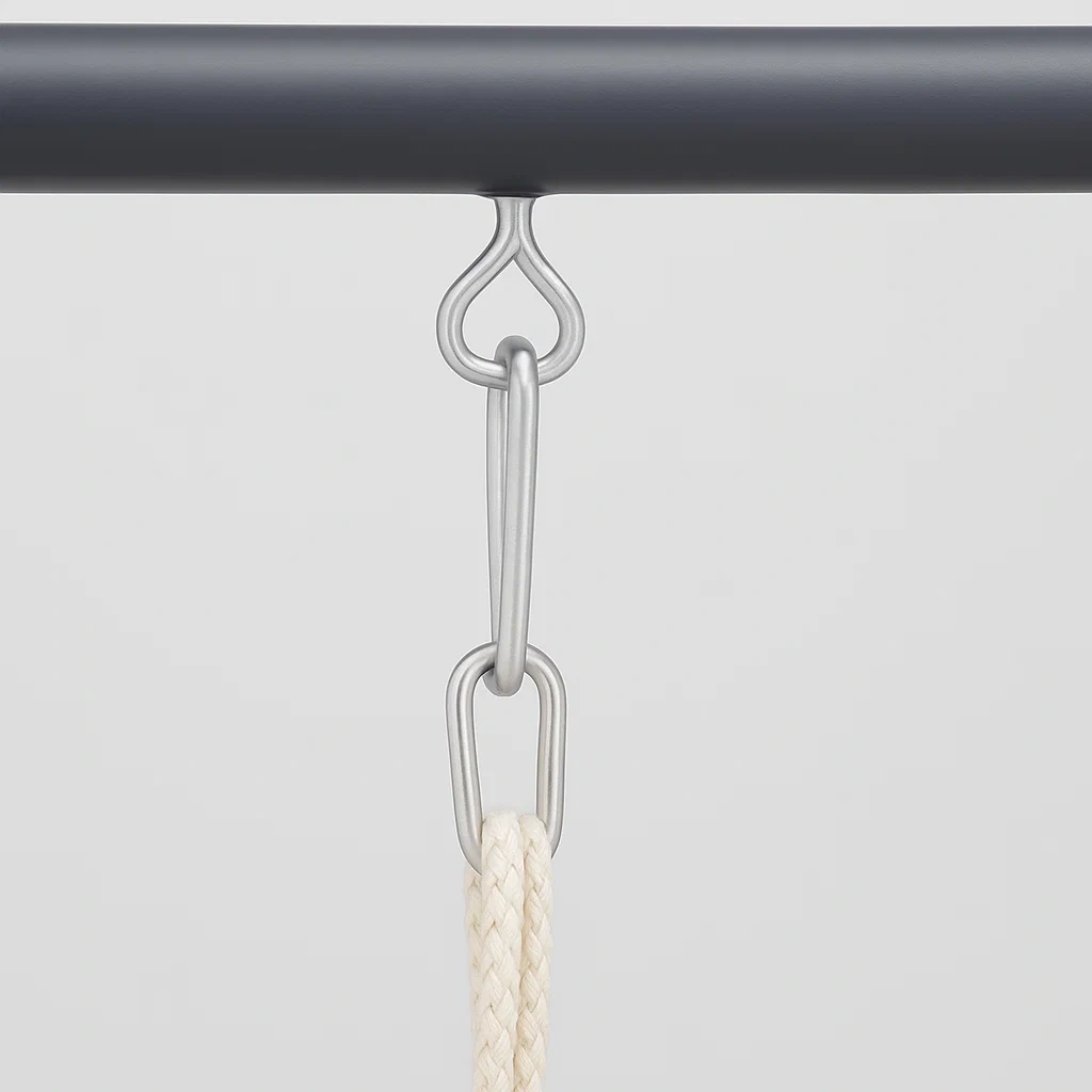 Balançoire pour enfants 210 x 160 x 195 cm Gris/Bois Acier/Bois - SbBqqoEP29fU