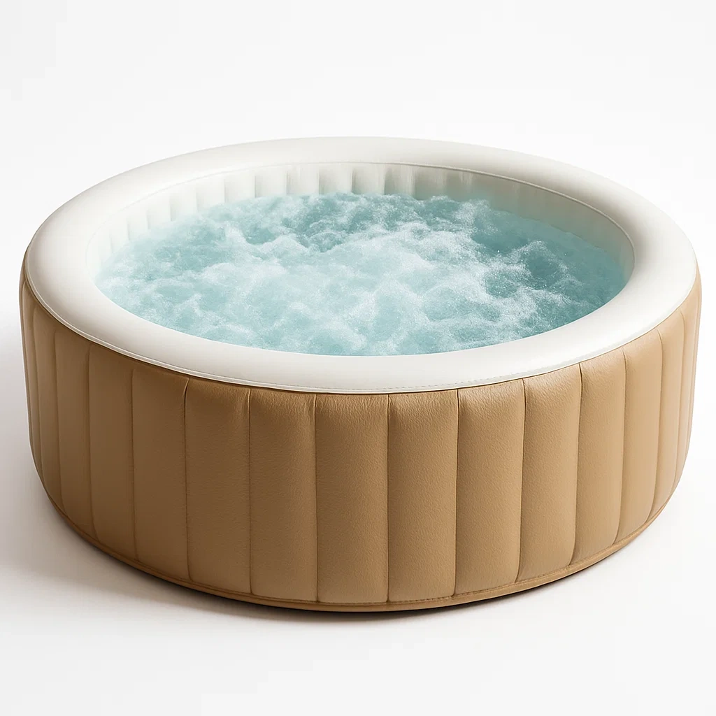Spa gonflable 196 x 196 x 71 cm, 4 places, rond, beige/blanc, kyqEnLz310nC
