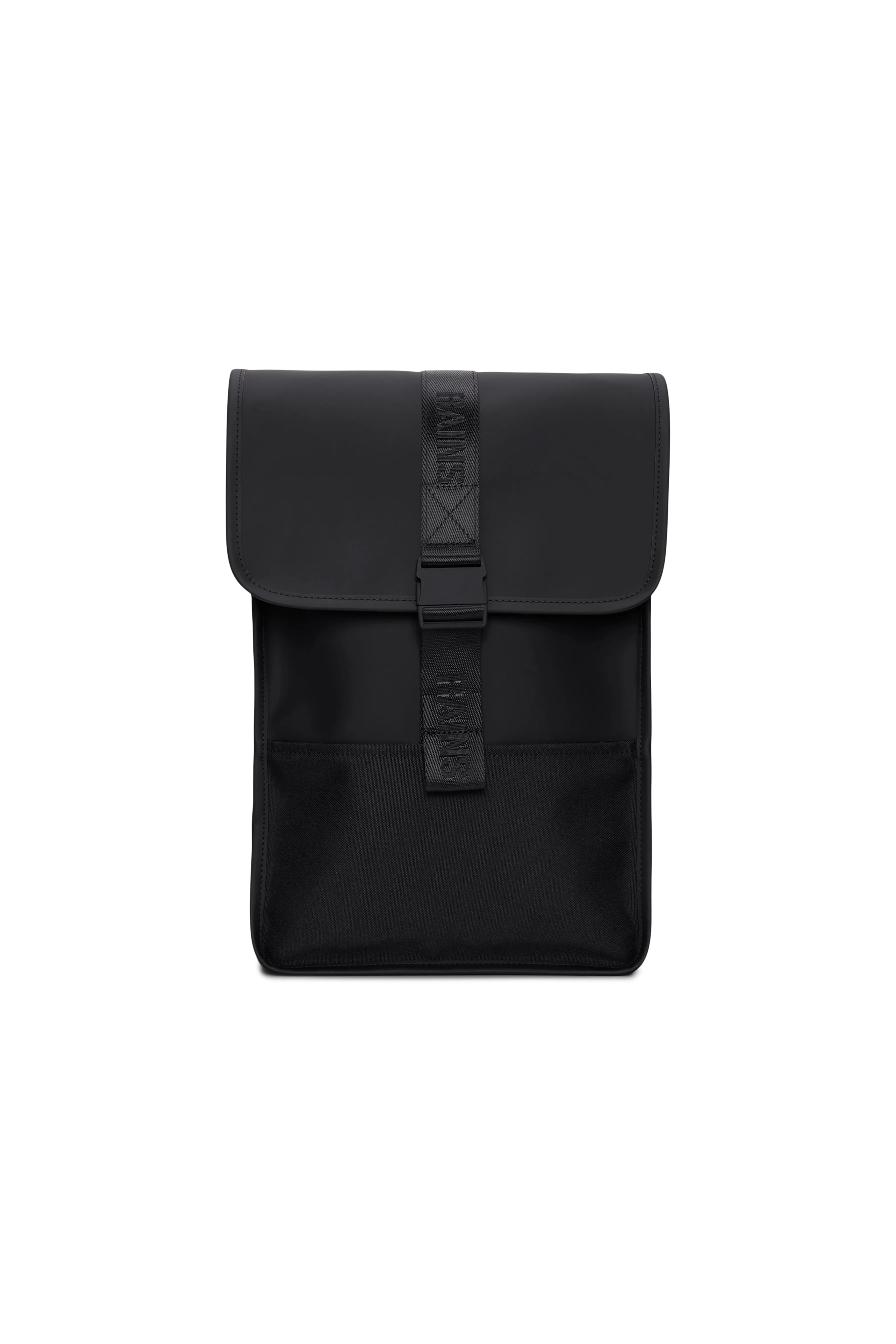 2025 Trail Backpack Mini – Vandafvisende dagrygsæk (15) med klap og gummispænde – PU-stof – Polstret laptoprum