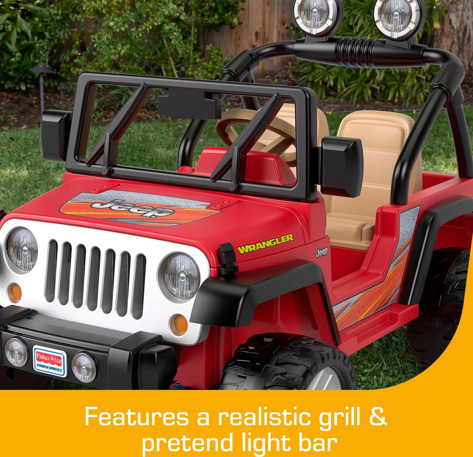 Jeep Wrangler électrique Power Wheels 2025. Véhicule électrique 12 V. Vitesse maximale : 8 km/h