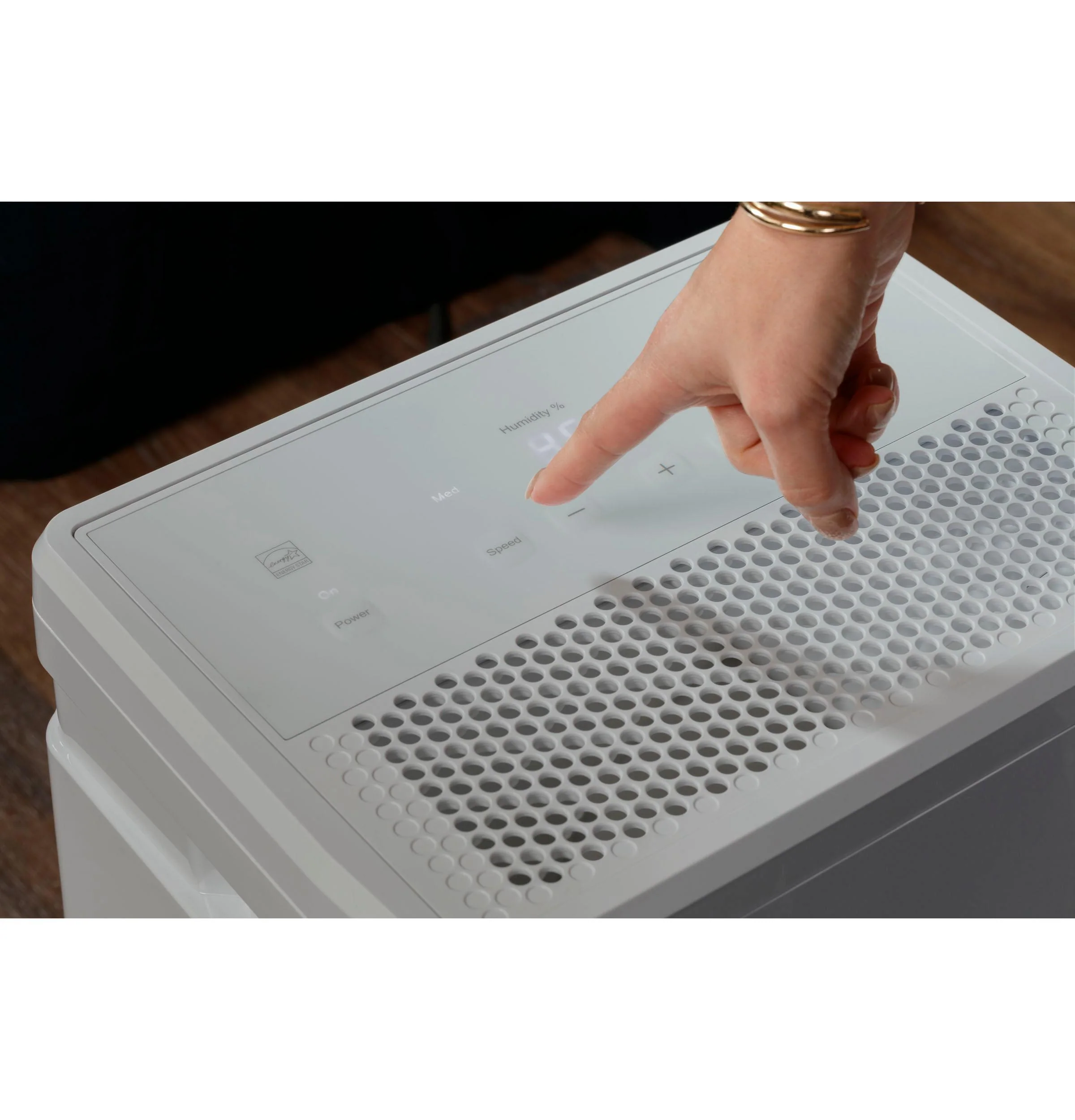 2025 GE Appliances ADHR50LB – Energy Star®-certificeret bærbar affugter med Smart Dry til fugtige rum