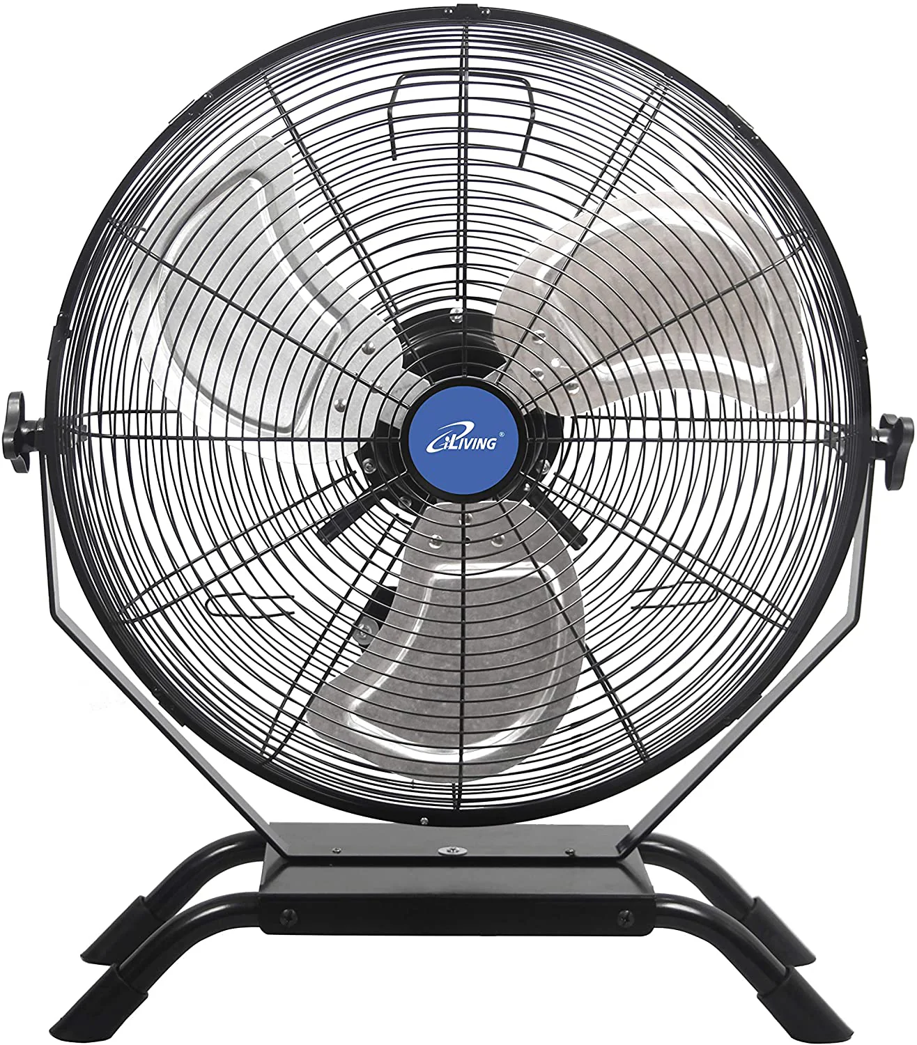 2025 ILG8E20-15 - iLIVING 20" ventilator til væg- eller gulvmontering. Variabel hastighed. Indendørs/udendørs brug. Industriel kvalitet. Ideel til verandaer, drivhuse, garager, værksteder og læsseramper. 4650 CFM. Sort.