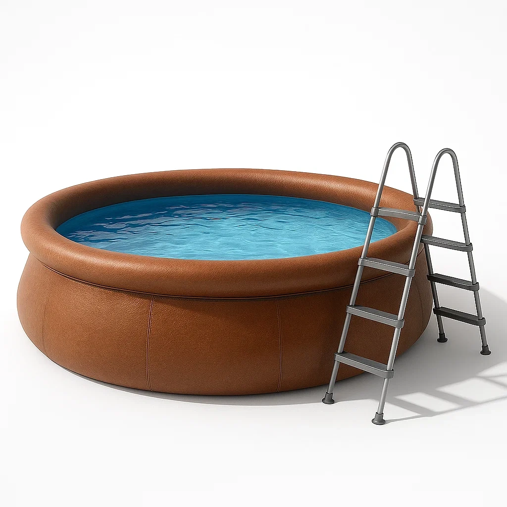 Piscine amovible 396 x 100 cm avec pompe de filtration, couleur marron qxMOdmLy33LK