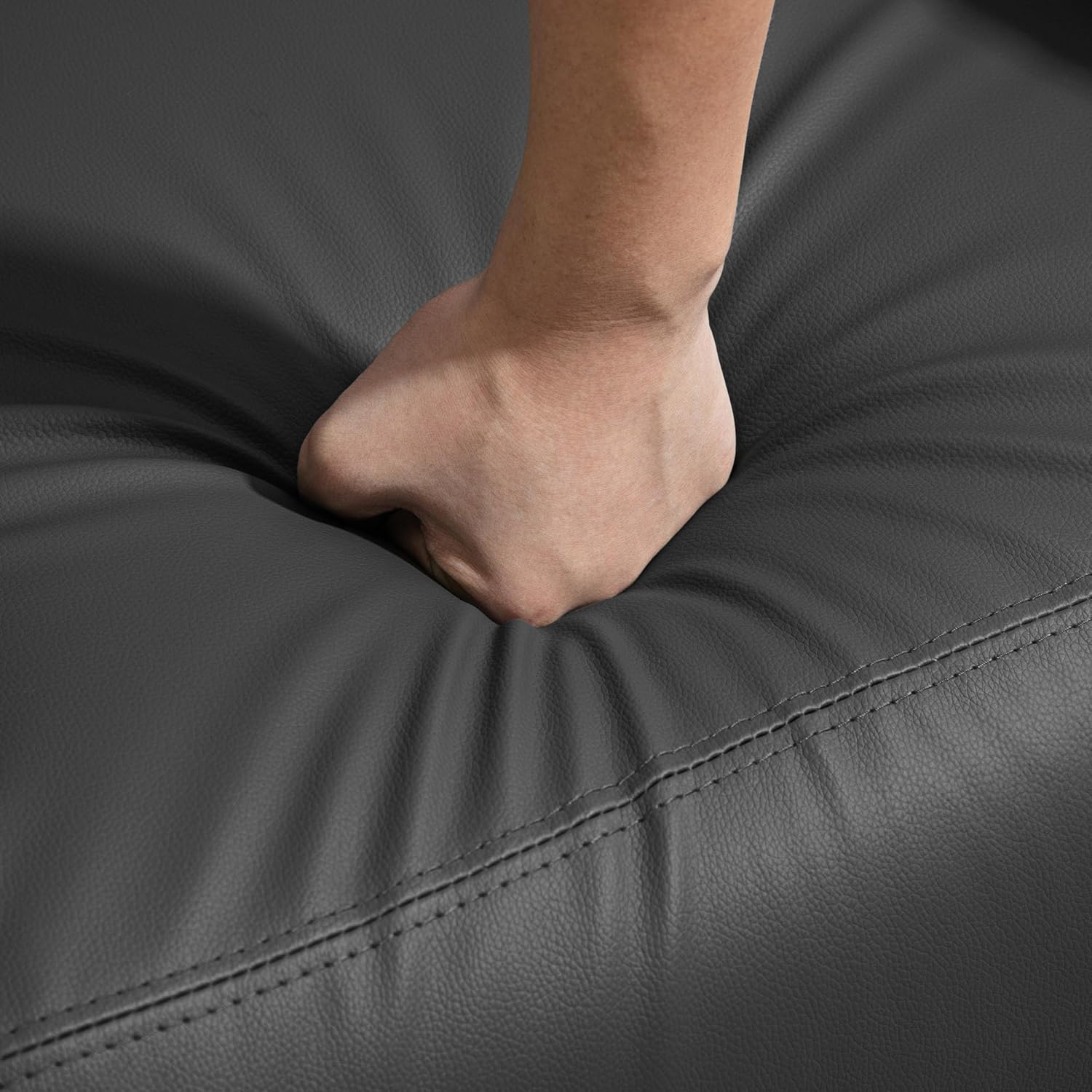 HOMCOM Massagestol, Hvilestol med Fjernbetjening, 2 Massagezoner, 8 Programmer, 5 Intensitetsniveauer, 1 Sidelomme og Timer, PU Betræk, 68x88x98 cm, Creme