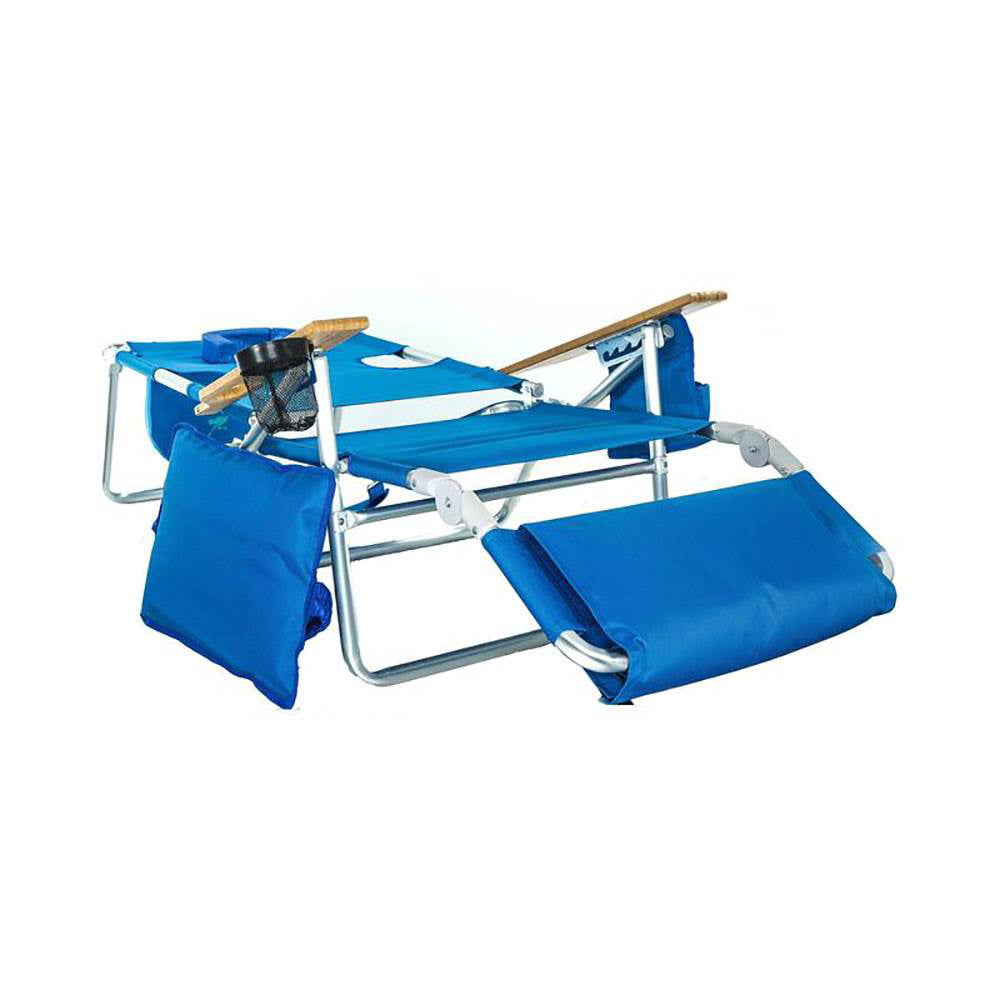 2025 Ostrich Deluxe polstret 3-i-1 hvilestol med liggestol. Blå (4-pak)