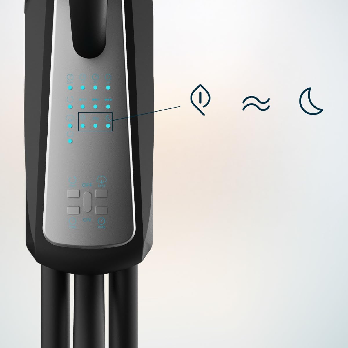 Ventilateur brumisateur d'eau douce Cecotec EnergySilence 490 avec télécommande, 90 W, diamètre 40 cm, 5 pales, réservoir 2,8 L, minuterie 7,5 h, indicateur LED et oscillation