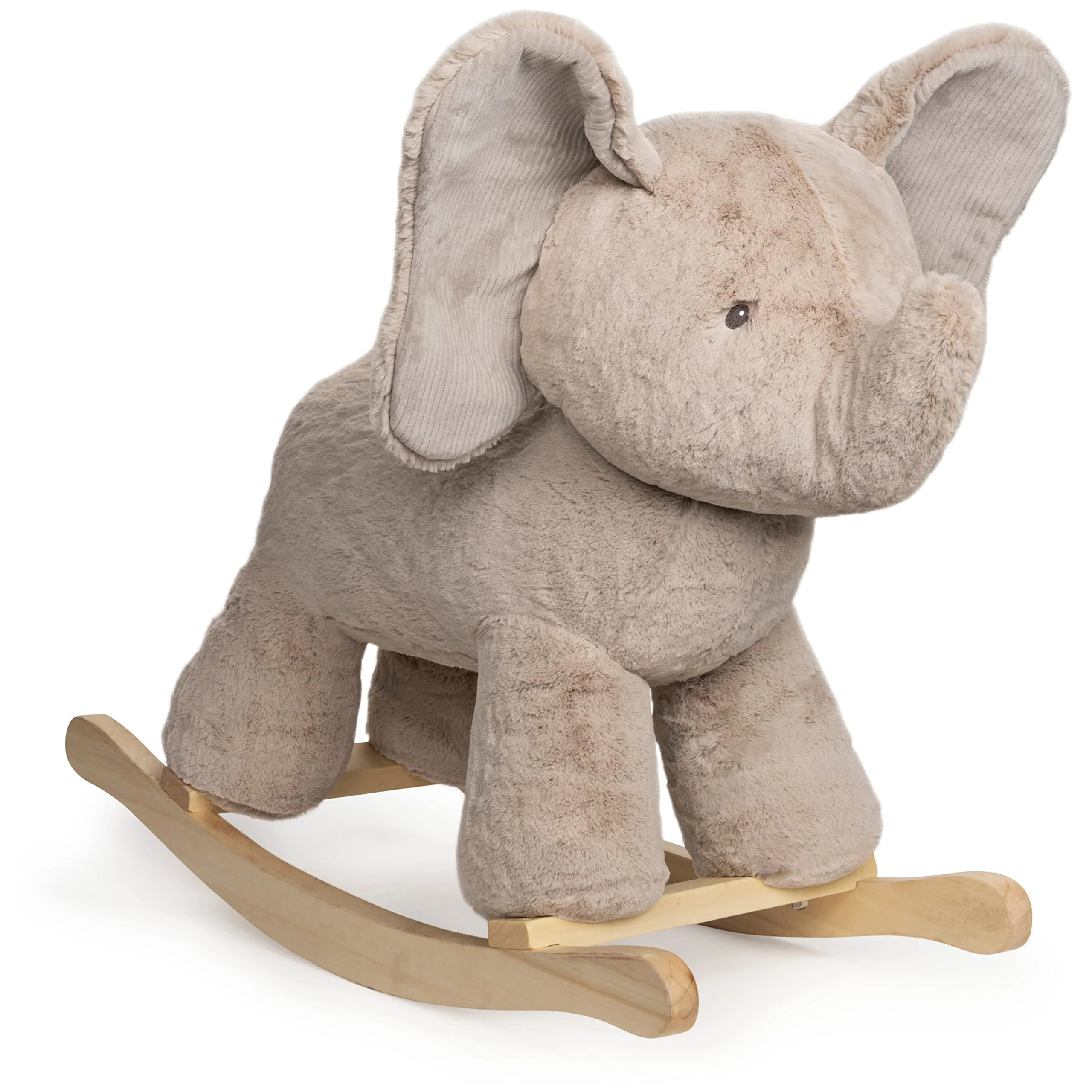 Gyngelegetøj med får og træbund - Blødt plyslegetøj til babyværelset