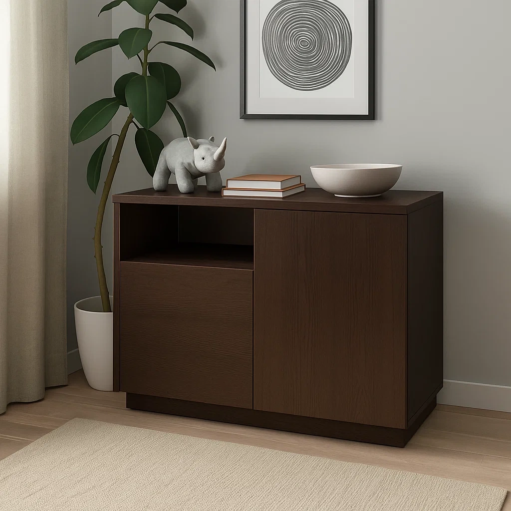 Îlot de cuisine, meuble de cuisine avec étagère ouverte et porte, dimensions 80 x 40 x 60 cm, pour cuisine domestique. - 2tGJMCbxEGJV