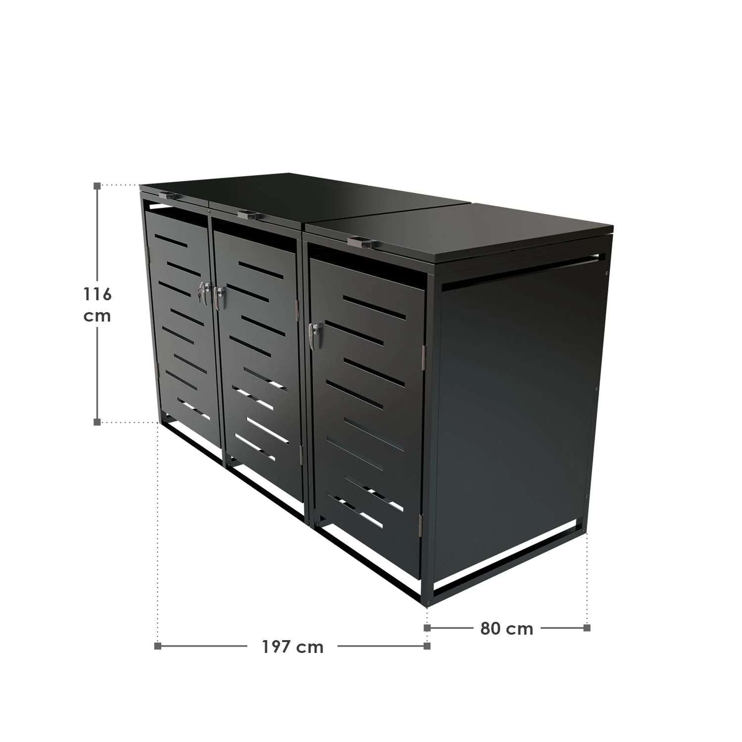 Boîte de rangement pour poubelle métallique Arel 2025