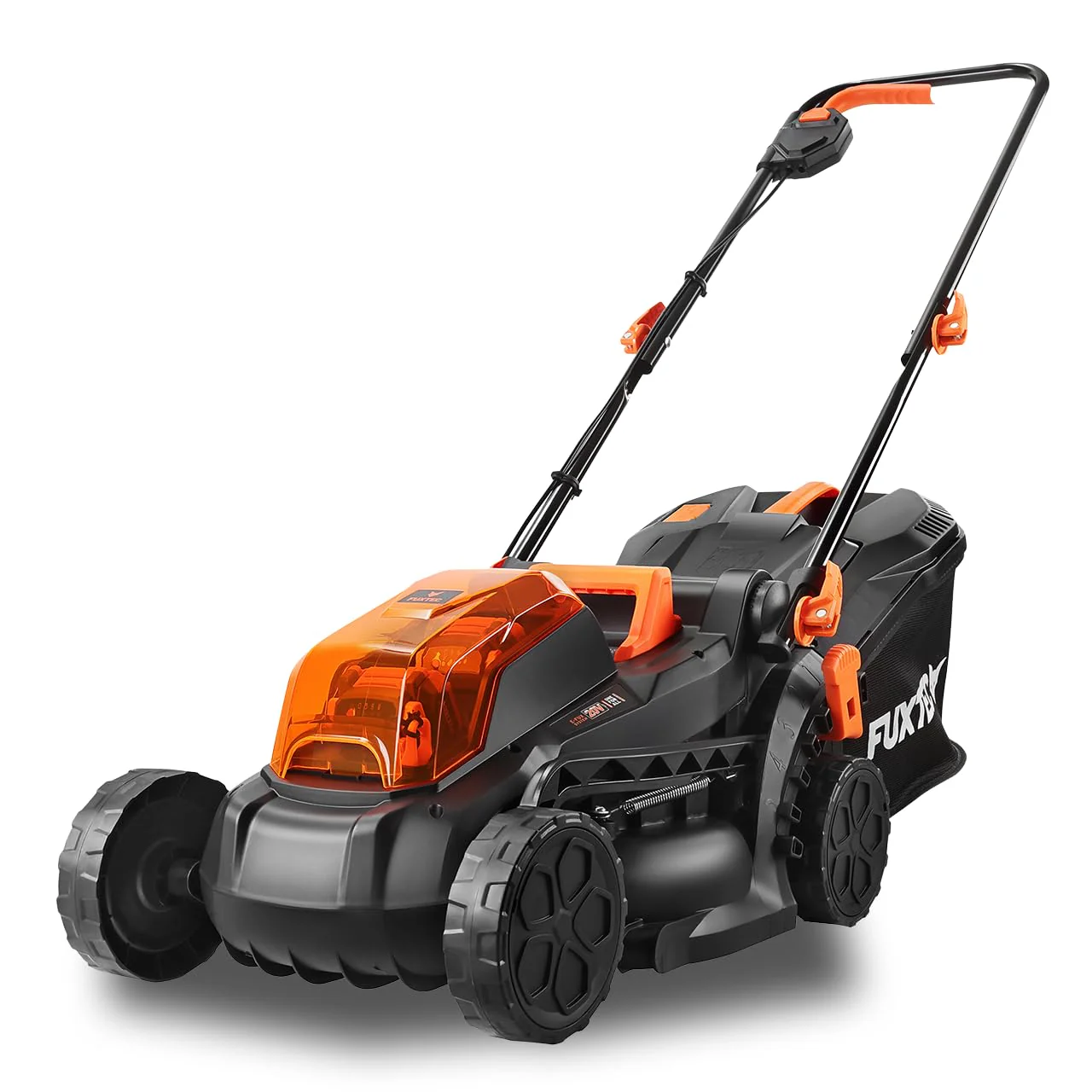 Tondeuse à gazon sans fil FUXTEC 40V (2x20V) E1RM20 (2025) avec 2 batteries Li-Ion 20V 2Ah et chargeur double – Largeur de coupe : 33 cm, hauteur de coupe variable