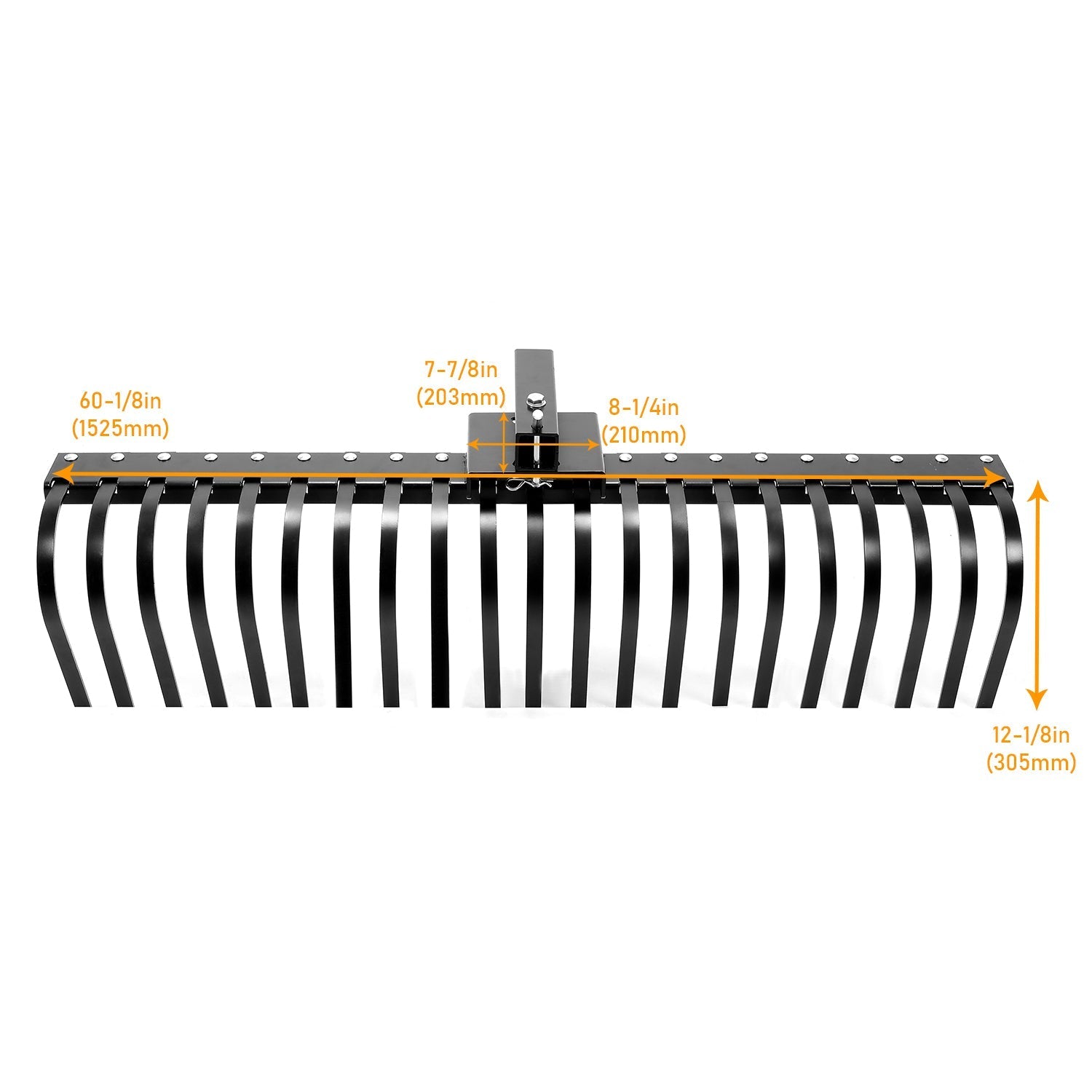 2025 Kojem 60-tommer landskabsrive til rengøring af stier, strande og haver med ATV, UTV, SxS, 48 eller 60-tommer værktøjsbjælke og 3-punktsophæng
