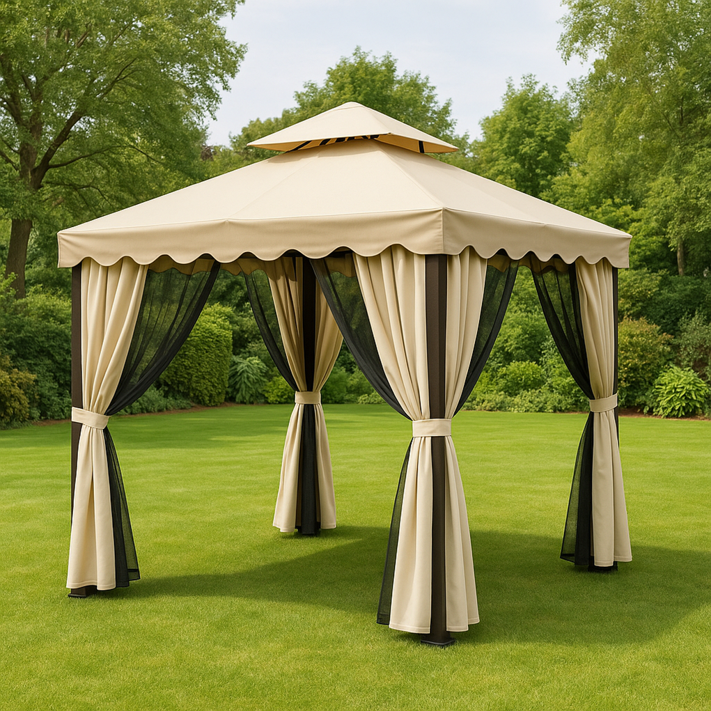 Gazebos 300x300x280 cm beige PnYUPrH423Qg