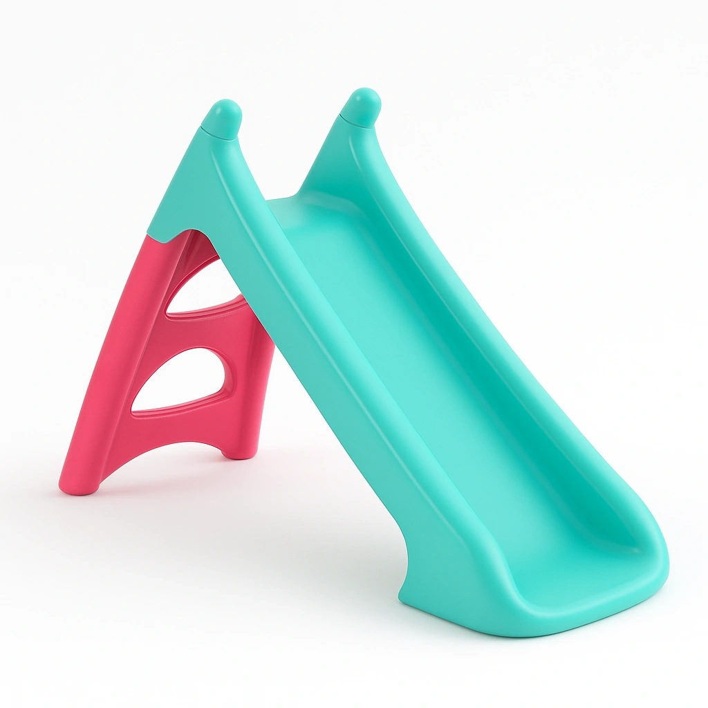 Toboggan 145 x 38 x 70 mm turquoise/rose, pliable, convient aux enfants de 2 à 6 ans - EBJsFPkg69Aq