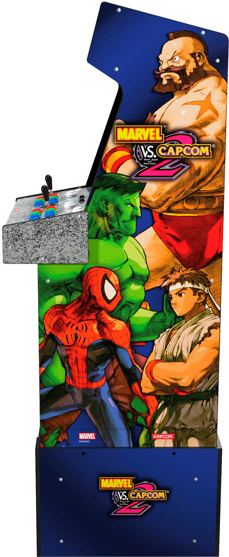 Arcade1Up – Borne d'arcade Marvel Vs Capcom 2 avec chapiteau lumineux