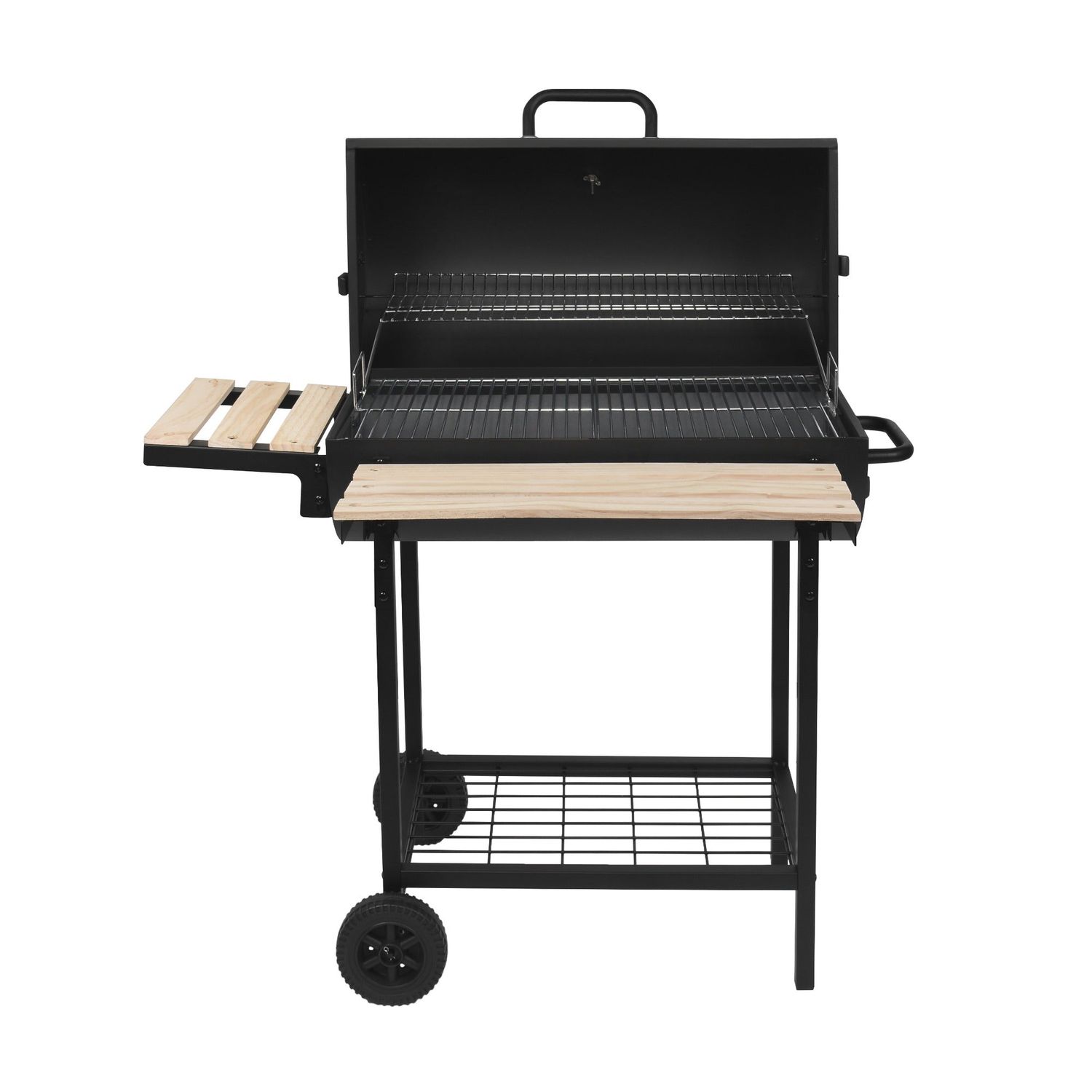 Red Deco Kentucky Holzkohlegrill und Smoker für den Außenbereich, Schwarz