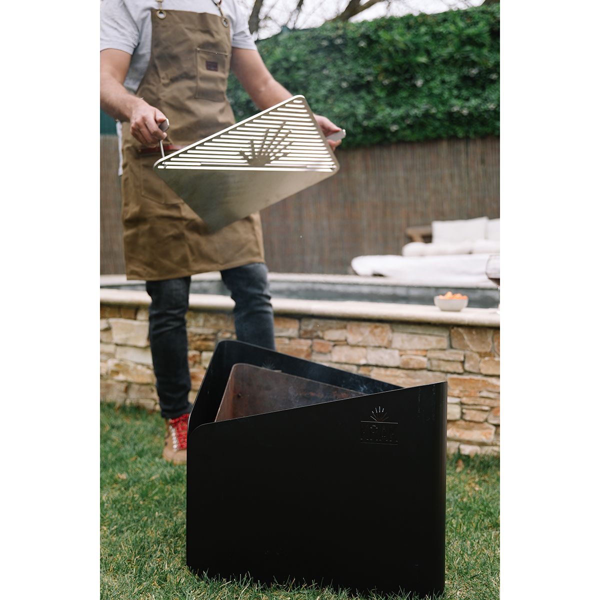 Krak Black Brazier 3 In 1 – Levant + Grille + Plateau Noir