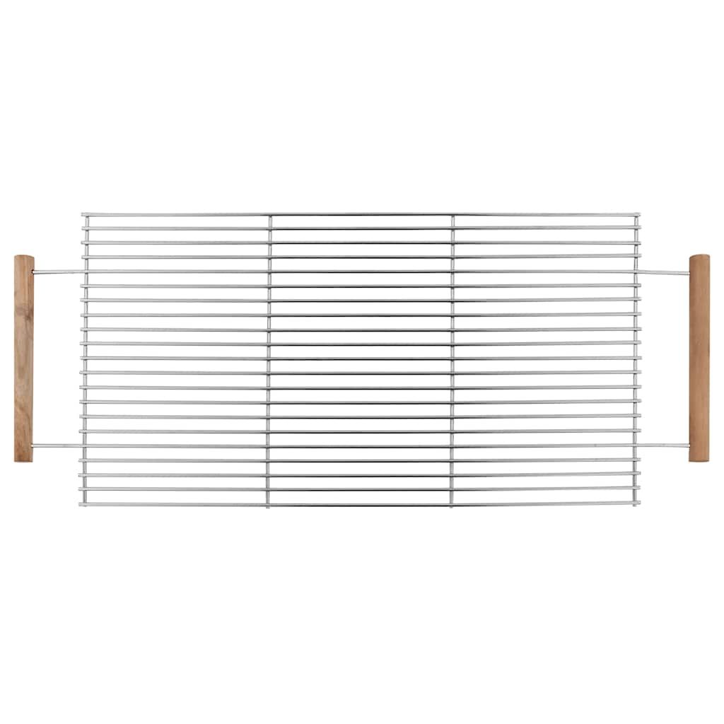 XXL tragbarer Holzkohlegrill aus Edelstahl mit 2 Ablagen vidaxl