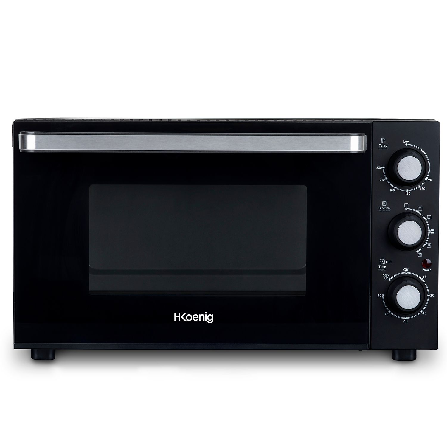 Mini-Backofen Fo30 H.koenig, 1500 W, 30 l, Edelstahl, Schwarz