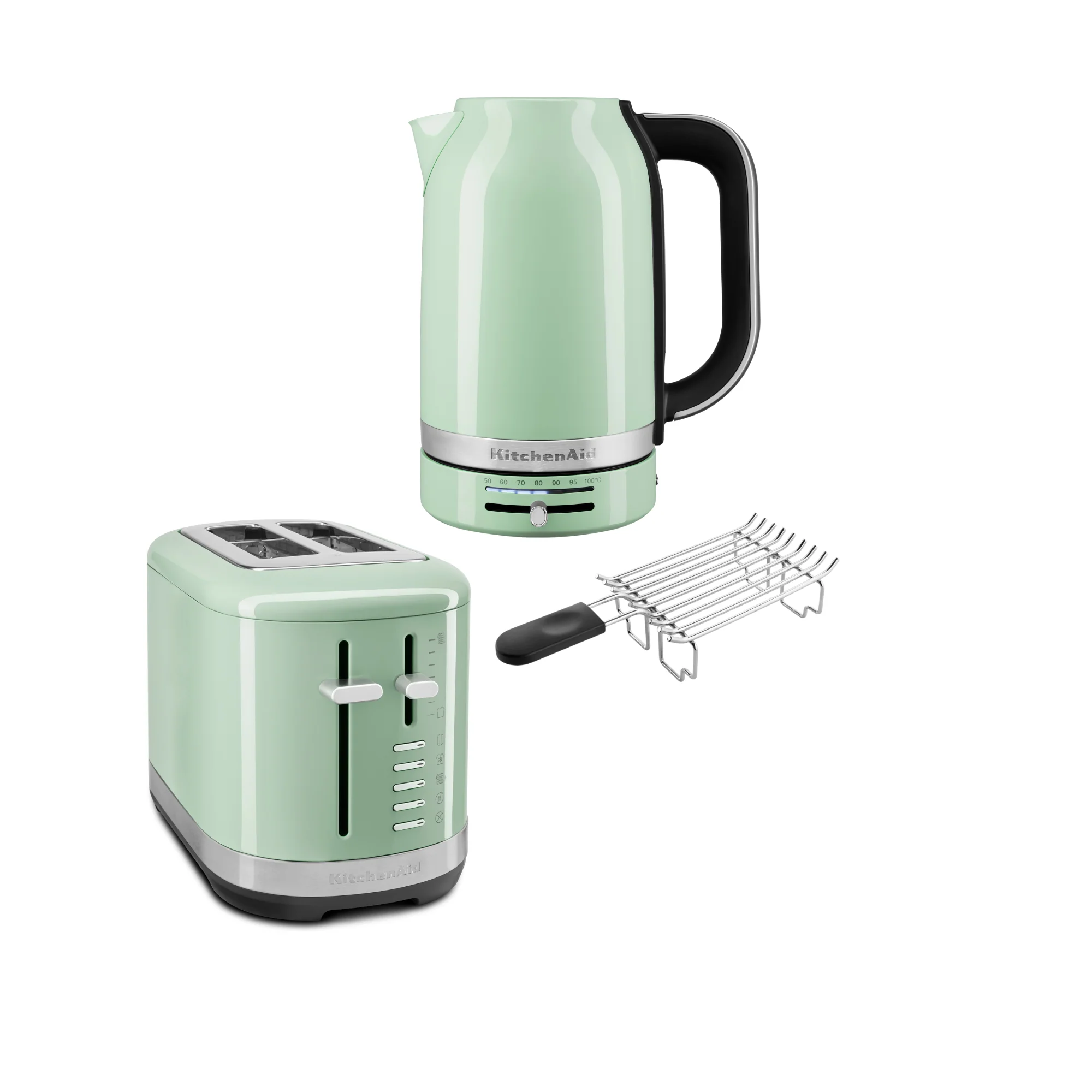KitchenAid Frühstücksset 2025 mit Wasserkocher 5KEK1701, 2-Schlitz-Toaster 5KMT2109 und Brotwärmer